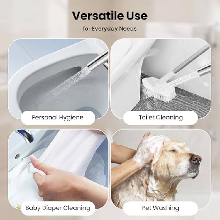 JOMOO Bidet Sprayer for Toilet, 304 Stainless Steel Handheld Bidet Sprayer for Toilet with 47 Bidet Hose, Adjustable Water Pressure Jet Spray for Toilet & Shattaf for Personal Hygiene, Cloth Diaper