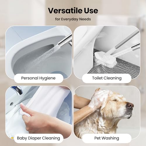 JOMOO Bidet Sprayer for Toilet, 304 Stainless Steel Handheld Bidet Sprayer for Toilet with 47" Bidet Hose, Adjustable Water Pressure Jet Spray for Toilet & Shattaf for Personal Hygiene, Cloth Diaper by JOMOO - Image 7