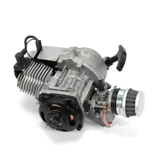GOSHET 49cc 2 Stroke Engine Motor,Pull Start Mini Moto Engine Motor Kit for 47cc/49ccPocket bike, mini dirt bike,mini ATV and scooters,USA Stock