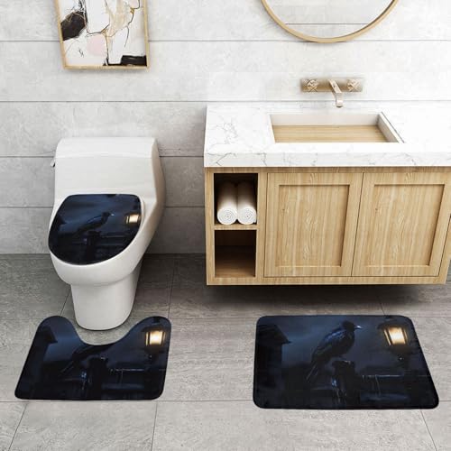Tapis de bain séchage rapide Night Crow absorbant et ultra sécurisé