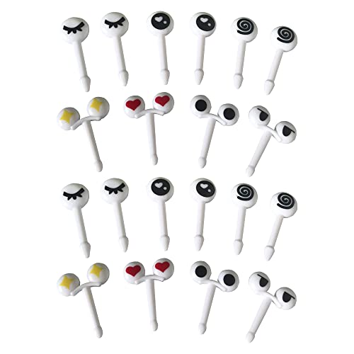 HYMAOME 20pcs Bento Box Fruit Picks Kids Food Toothpicks for Lunchbox, Cute Eye Picks for Sandwiches/Fruit/Melon Balls, Making Meals Fun