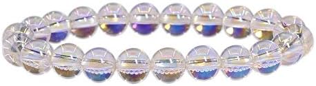 'Handmade Gem Semi Precious Gemstone 6mm Round Beads Stretch Bracelet 7'' Unisex'