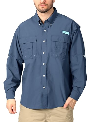 Fishing Shirts for Men Long Sleeve UV UPF 50+ Sun Protection Shirts Breathable Quick Dry Button Down Shirts