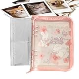 Fotoalbum mit perforierten Ringordnern mit 6 Löchern, transparenter A5-Ordner mit Tiermotiven | Sammelalbum mit Aufklebern: Organisations- und Präsentationsset mit 10 Stück