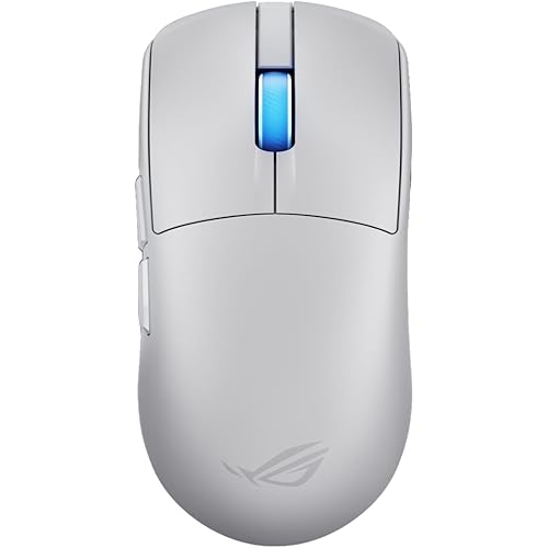 ASUS ROG Harpe II Ace Wireless Esports Gaming Mouse – 2025, Pro-Tested, Right-Handed, 48g Lightweight, Tri-Mode Connectivity, 42K DPI, 8K Polling, 101Hr Battery, Web-Based Tool, PC/Mac Support - White
