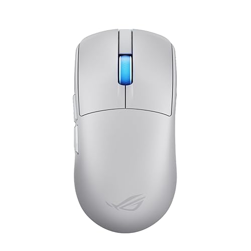 ASUS ROG Harpe II Ace Wireless Esports Gaming Mouse – 2025, Pro-Tested, Right-Handed, 48g Lightweight, Tri-Mode Connectivity, 42K DPI, 8K Polling, 101Hr Battery, Web-Based Tool, PC/Mac Support - White