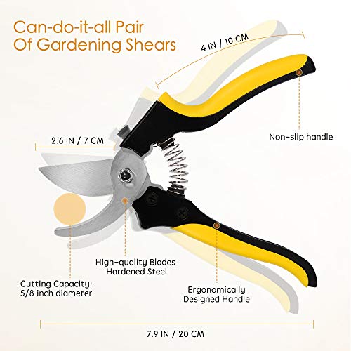 Folding Hand Pruning Saw and Shears Kit, Great for trimming, tree, camping, Survival, camp, garden, 7.7 inch blade, Pocket Outdoor Backpacking Free bonus: Gardening Gloves