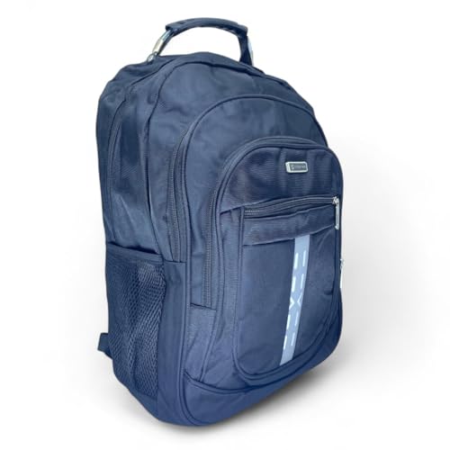 Mochila Tática Militar, Azul Marinho, Multi-compartimentos com Malha Respirável, Sistema MOLLE