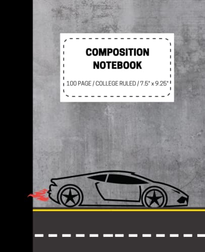 Racing Lamborghinis Composition Notebook