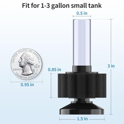 Image of Pawfly Aquarium Sponge Filter, Mini Sponge Filter Kit with Airline Tubing and Control Valve for Small Fish Tank up to 3 Gallon