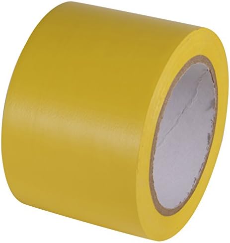 INCOM Manufacturing: PVC Vinyl Safety Aisle/Pipe Marking Conformable Durable Color Coding Abrasion Resistant Tape, 3 inch x 180 ft, Safety Yellow - Ideal for Walls, Floors, Equipment,
