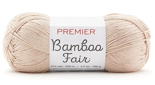 Premier Yarns Bamboo Fair Yarn, DK Weight Yarn for Crocheting and Knitting, Cotton Blend for Warm Weather Knitting and Crochet, Hazelnut
