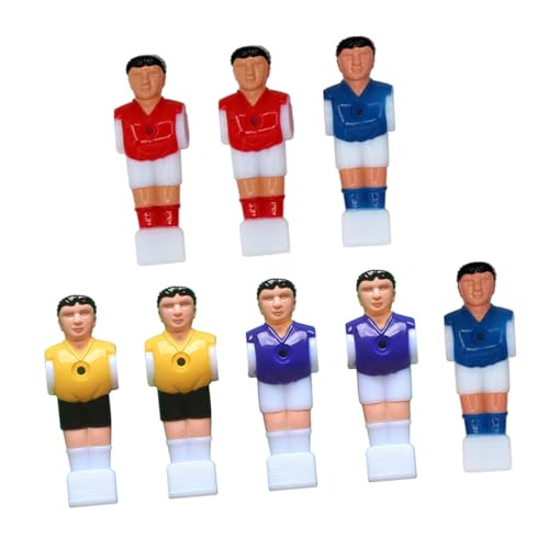 Parliky 8 Piezas Jugadores de Fútbol para Mesa de Futbolín Figuras Resistentes de Ligera Accesorios Sustitutos para Máquina de Fútbol Colores Púrpura Rojo y Azul