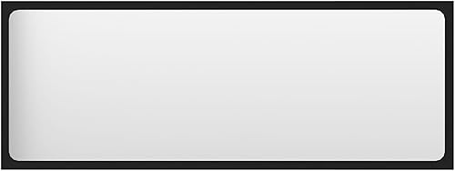 Miniatura 2 de Gecheer Espejo rectangular de baño, espejo montado en la pared para decoración moderna del hogar, color negro, 39.4 x 0.6 x 14.6 pulgadas, madera de