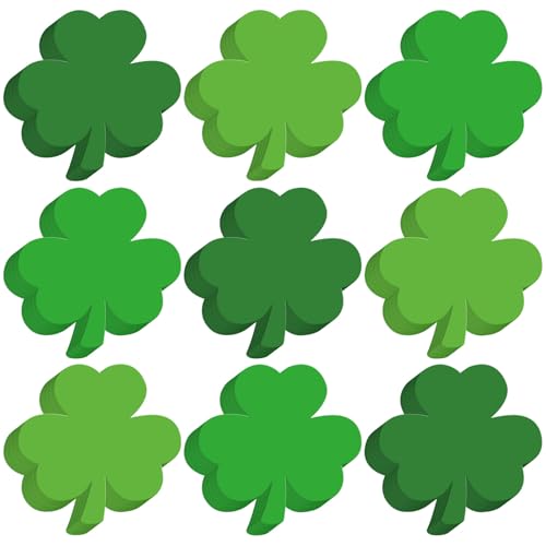 Kisston 360 Pcs Shamrock Paper Cutouts 3.9 in St Patricks Day Green Clover