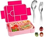 【2024 Neue Back to School Brotdose】 Die Lunchbox im Buchstil für Kinder verfügt über ein integriertes design mit stabilen, verbreiterten Riegelschnallen, ist kinderfreundlich und löst direkt die Probleme mit losen und leicht zu brechenden Riegeln auf dem markt, wodurch die Lebensdauer der bento box verlängert wird. Enthält ein Set aus Löffel und Gabel aus Edelstahl sowie 3 feine Formen.