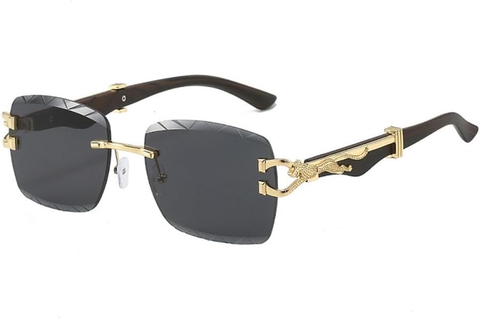 MUTYNE Fashion Rectangle Sunglasses Women Men Luxury Gradients Lens Golden Decoration Frame Sun Glasses UV400