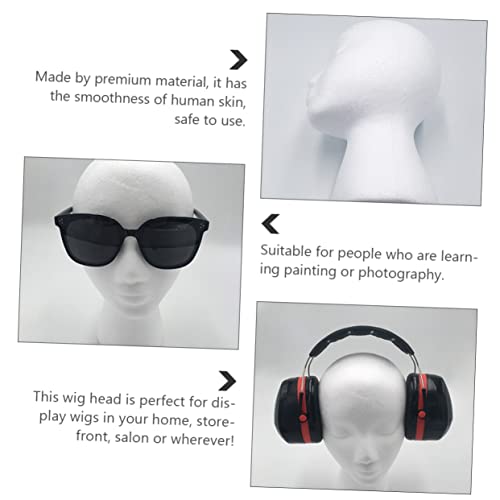 1 Unidade Cabeça De Manequim Perucas De Chapéu Manequim De Chapéus Mulheres Suporte De Cabeça De Per