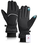 Rivmount Winter Gloves with 3 M Insulation/Waterproof/Touchscreen for Women Men, Thermal Warm Snow Gloves for Cold Weather Outdoor, Running, Ski, Cycling, Daily Work, Hiking, (Black Size S)