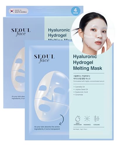 DERMAL Collagen Hydrogel Melting Jelly Gel Mask 4ea - Korean Overnight Face Mask - Deep Hydration, Skin Firming, and Wrinkle Care for Glassy Skon - Korean Skincare
