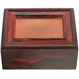 Organisateur de bijoux : couvercle transparent permettant de visualiser vos bijoux et montres, coffret de présentation en bois
