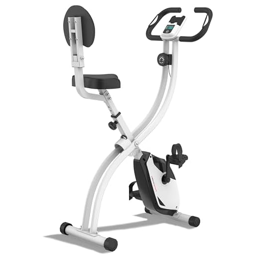 Ultrasport F-Bike 200B, ordenador de entrenamiento LCD, bicicleta estática plegable, peso máximo del usuario 110 kg, medición de la frecuencia cardíaca, 8 niveles de resistencia, porta toallas