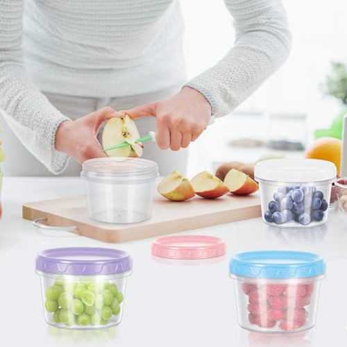 16 szt., mały pojemnik do przechowywania niemowląt z pokrywkami, małe plastikowe pudełko wielokrotnego użytku, 450 ml, małe pudełko do przechowywania żywności i pojemnik do przechowywania żywności (4