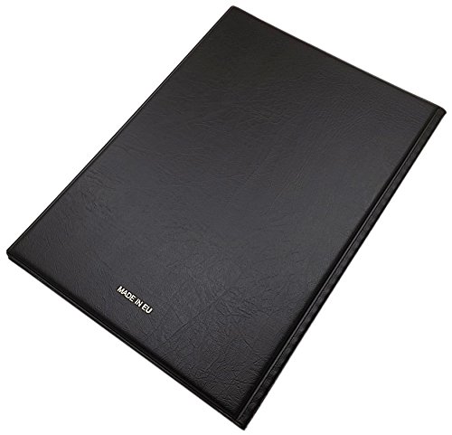 MJ Design Germany teczka informacyjna A4 z 12 przegródkami, otwieranie folii na górze i z boku, wyprodukowana w kolorze czarnym.