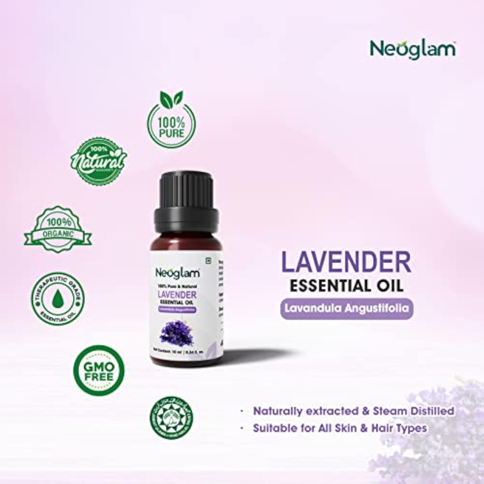 Neoglam Essential Oil, 100% Pure & Organic for Aromatherapy