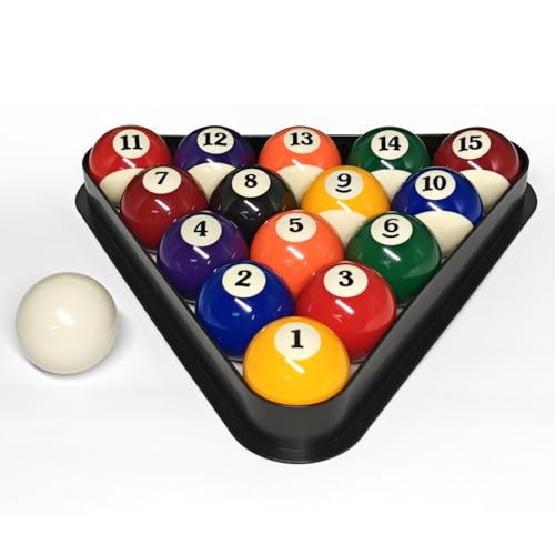 MoyanSuper Plastic Pool Ball Rack Billiard Ball Triangle Rack, Pool Table Ball Holder Positioning Rack,2-1/4\" Pool Ball Rack
