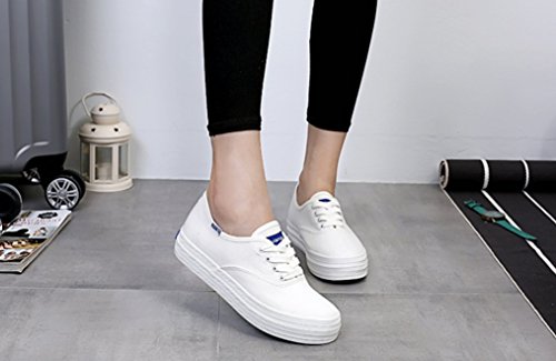 Petites chaussures blanches femme baskets toile d'été décontractées