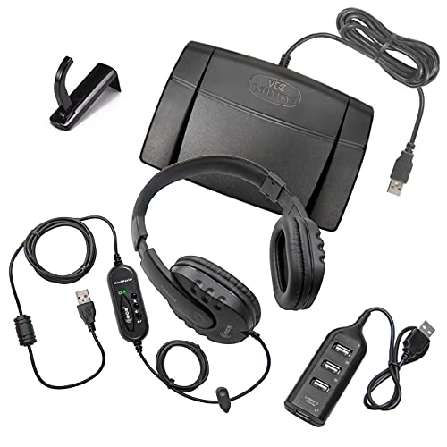 ECS WordMaster USB Transcription Headset with Infinity-3 USB Foot Pedal by ECS - Used condition - US$61.02