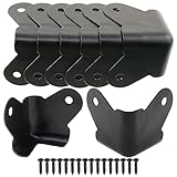 Heyous 8PCS Textured Steel, Edge Protection Box Corner Protector, Powder Coat Corner, Decorative Corner Protector, with Installation Screws, Black