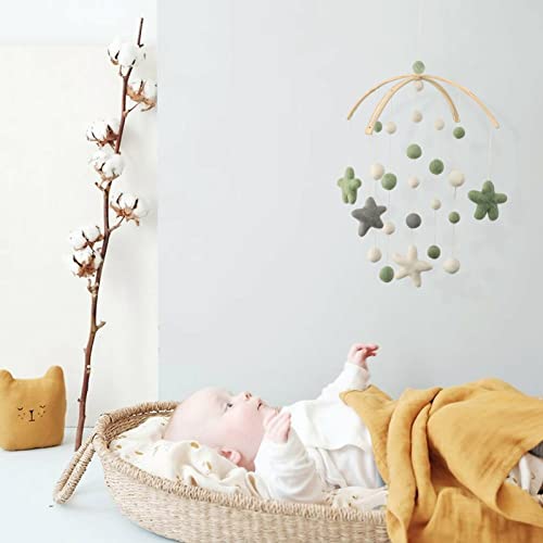 Baby Mobile For Crib - Crib Mobile For Girls, Boys - Mobile For Bassinet, Pack N Play - Boho Crib Mobile - Felt Ball Mobile - Gender Neutral Baby Mobile - Boho Nursery Decor #TOP3