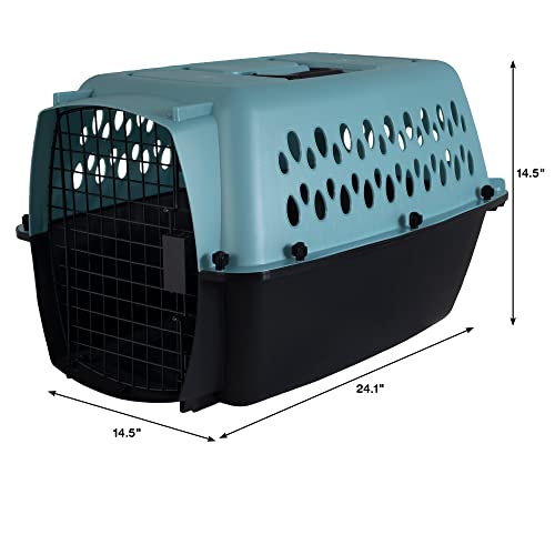 Petmate Fashion Vari Dog Kennel - Portable Crate for Pets 10-20 lbs - Airline-Friendly Pet Carrier - Durable Plastic Shell - For Home and Travel - Made in USA - 24 Inches - Light Blue | Airline friendly travel crate, durable plastic shell, secure carrier for home and trips, made in USA, easy to clean design - Image 6