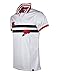 SCREENSHOTBRAND-S11833 Mens Hipster Hip-Hop Premium Tees - Stylish Fashion Rose Flower Embroidery Striped Polo T-Shirt - White-Medium