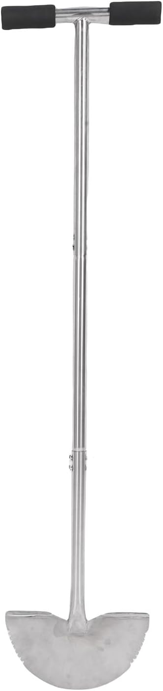 Luqeeg Saw Tooth Edger Lawn Tool, Half Moon Lawn Edger with 96.5cm Long Non Slip T Handle and 22cm Wide Foot Plate, Detachable Handheld, Manual Tool for Garden, Sidewalk