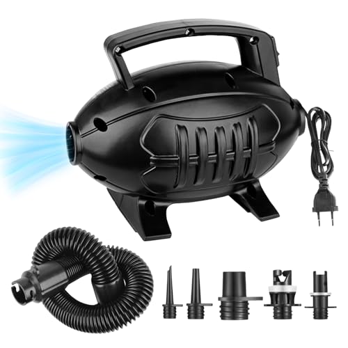 Elektrische Luftpumpe,600W Luftpumpe Elektrisch Mit 5 Düsen,Elektrische Pumpe,Luftpumpe Luftmatratze Für Matratze,Aufbla...