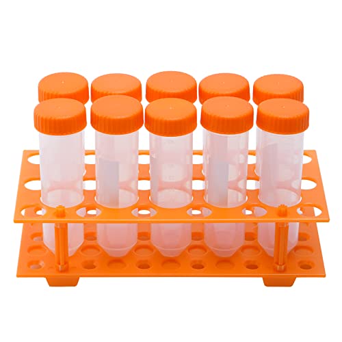 Test Tube Rack - 5 Pack, 28 Well, Laboratory Centrifuge Tube Holder, Detachable Plastic Stand, Test Tube Holder for Centrifuge Tubes 10ml/15ml/ 50ml