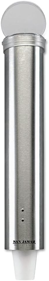 San Jamar Stainless Steel Small Pull-Type Water Cup Dispenser