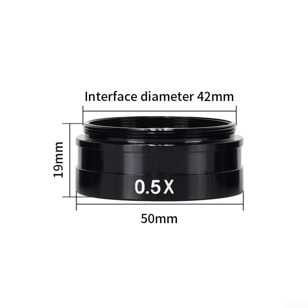 Barlowlinse für Stereomikroskop, 42 mm Befestigungsgewinde, Verstärkungsvergrößerung (0,5-fach)