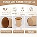 Walasaso Disposable Cups, 100 Pack 8 Oz Kraft Paper Cups, Paper Coffee Cups, Disposable Cups 8 oz for Hot or Cold Beverage 3