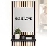 HOME LOVE Wandspiegel Flur mit Ablage 110×55 cm | Spiegel mit...