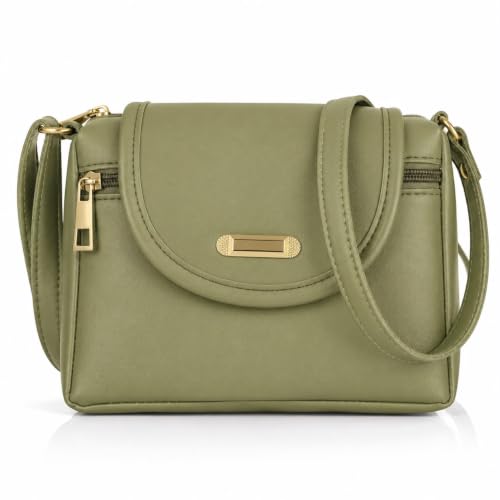 Image of J I ACCESSORIES Women's Stylish Crossbody Sling Bag - Elegant PU Leather Small Shoulder Purse with Adjustable Strap - Casual & Travel Handbag