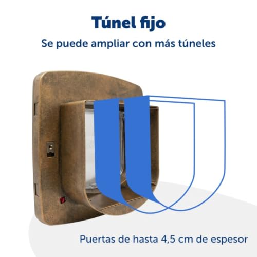 Miniatura 6 de Petsafe Staywell Deluxe - Puerta Para Gatos, Gatera Con Sistema De Bloqueo De 4 Posiciones - Collar Con Llave Magnética - Fácil De Instalar - Acabado En Madera