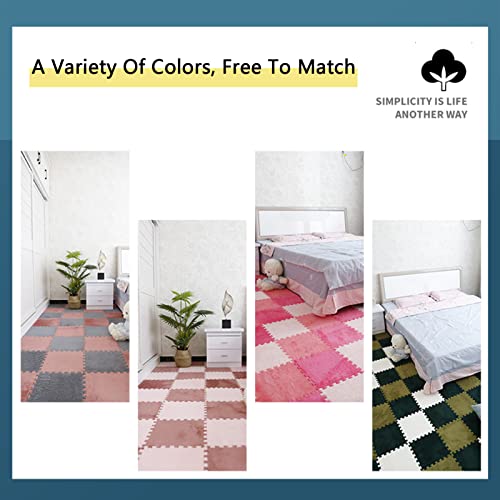 Tapis en mousse emboîtable en peluche premium avec bordure fine - 7