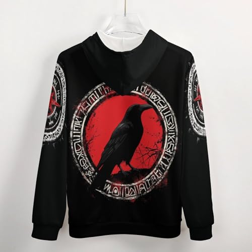 GLUDEAR Men Viking Tattoo Norse Mythology 3D Digital Print Full Zip Hoodie Jackets Hooded Sweatshirt3