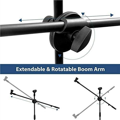 Adjustable Professional Boom Microphone Mic Stand Holder With Free Carry Bag