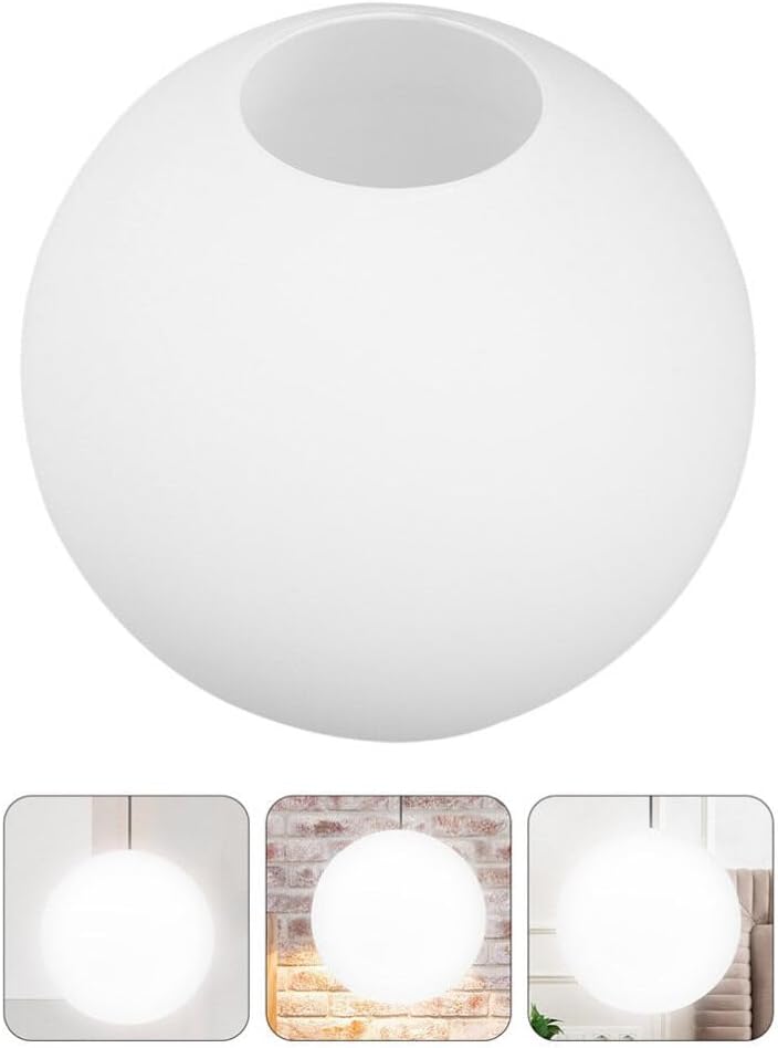 ABOOFAN White Glass Globe Lamp Shade Replacement 10cm Glass Ball Lampshade Cove r Sphere Shade Lamp Post Globe Round Ball Lamp Cove r for Lighting Fixture Pendant Light Wall Lamp