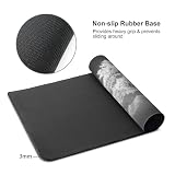 czarno-biała podkładka pod mysz XXL podkładka pod mysz 800 x 400 x 3 mm podkładka pod mysz z przeszytymi krawędziami antypoślizgowa podstawa i guma do dekoracji biura/biura domowego, prezent 0E-355
